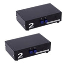 2 Pairs 2-Way AV Switch RCA Switcher 2 In 1 Out Composite Video L/R Audio