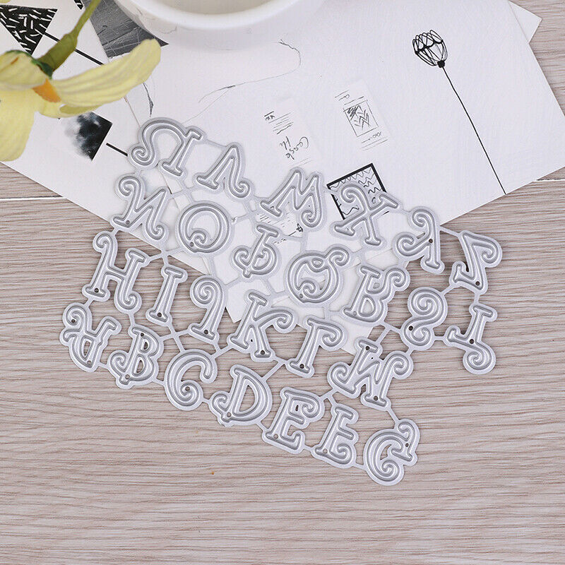 1 Set Letter Alphabet Metal Cutting Dies DIY Scrapbooking Paper Card Stencil BX