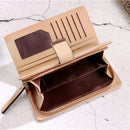 Fashion Women's Leaf Wallet Long Leather Card Holder Purse Zipper Buckle EleU6F7