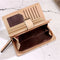 Fashion Women's Leaf Wallet Long Leather Card Holder Purse Zipper Buckle EleU6F7