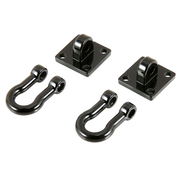 2PCS 1/10 Trailer Towing Hooks Buckle Tow D Shackles for 1/10 RC Crawler Car