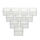 10x Square Furniture Leg Covers No-slip Chair Leg Caps Floor Protectors Clear