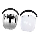 2x Moto 3-Snap Flip Up Bubble Visor for Open Face Half Helmet Wind