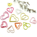 100 Pieces Love Heart Shaped Small Paper Clips Bookmark Clips for Office Sc T2T1
