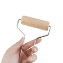 1pc Wood Clay Roller Pottery Rolling Pin Modelling Tool Stainless Steel HandleOZ