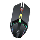 Black RGB Wired Gaming Mouse 1600 DPI Gamer Mice Programmable Comfortable