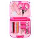 Portable Travel Sewing Kits Box Needle Threads Scissors Tools Random Color