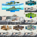 5pcs Unframed Modern Art Oil Painting Sea Turtle Huge Home Wall Decor On PVC