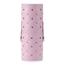 Fashion Leather Makeup Brush Storage Case Empty Holder Organizer (Pink S) A