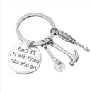 Fashion Men's Work Tool Hammer Wrench Ruler Charms Father's-Keyring Keyf XMK