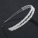 Bride Headband Tiara Bridal Crown Handmade Crystal Double Layer Wedding Hair  Tw