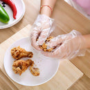 100pcs Transparent Disposable PE Sanitary Gloves for Restaurant Kitchen BBQ