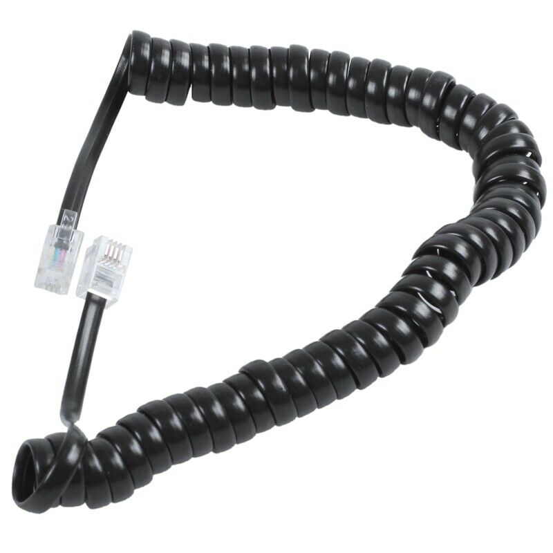9.3" Black RJ9 Telephone Phone Modem Coil Line Cord Cable A1Y5