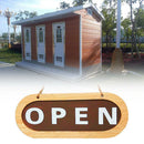 Hanging Sign Wood Decoration Club Art Double Sides Open Closed Business Notice