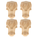 4 x Solid Wood Sofa Legs Furniture Legs Replacement Plinth for Cupboard Ottoman