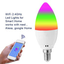 E14 Smart WiFiÂ CandleÂ Light Bulb RGBW LED Works with Alexa Google Assistant