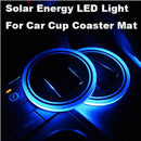 1pcs Solar Cup Pad Car Auto Accessories LED Light Cover Interior Decoration New