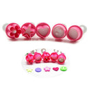 5PCS Cookie Cutter Cake Mold Star Button Plum Heart Biscuit Fondant Stamp Mol JR