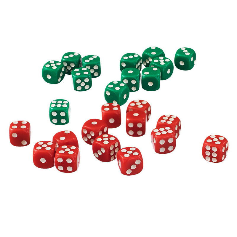 Set of 100 Acrylic D6 12mm Dice for RPG MTG Board Game Accessories Red&Green