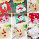 100pcs Candy bags Cute bag Pattern of Santa Claus Bag pouch for candy biscu T9H4