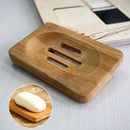 Natural Bamboo Wood Bathroom Shower Soap Tray Dish Storage Holders Plate T AHO