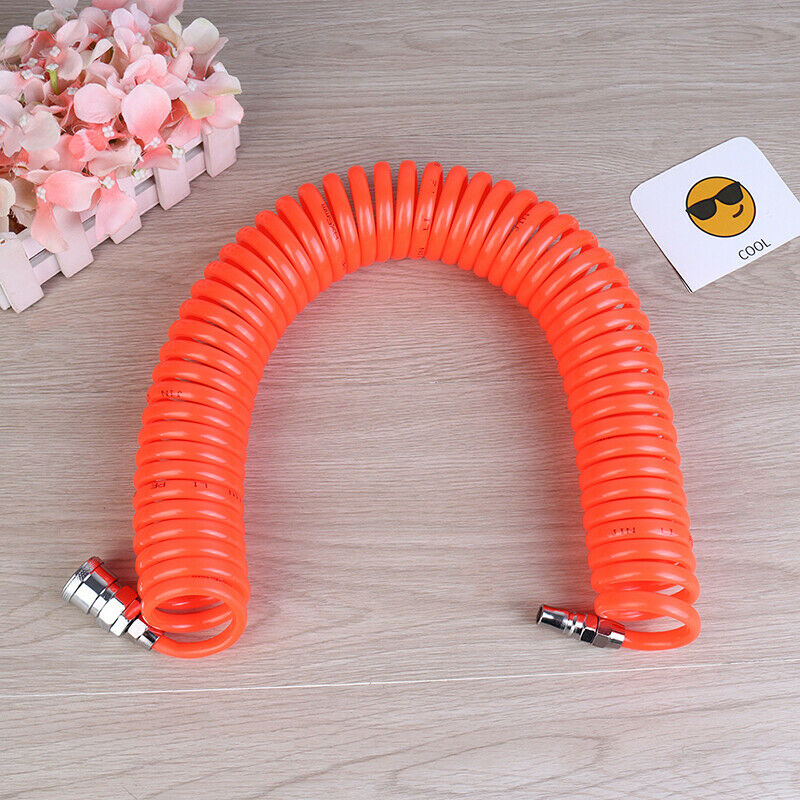 9m Polyurethane PU Air Compressor Hose Tube Pneumatic Hose Spring Air Pipe T Kw