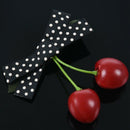 Ladies Cherry Design Bow Decor Metal Alligator Hair Clip Barrette Red W8R5