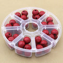 Round 8 Grid Clear Plastic Box Jewelry Bead Storage Container Craft Organi laTE