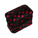 Peas Pattern makeup case with 2 zipper