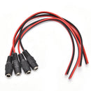 4X 5.5x2.1mm Male + Female DC Power Socket Jack Plug Connector Cable Wire 12VF9
