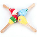 Hot Cute Wooden Maraca Rattles Musical Instrument Baby Children Shaker Toys Gift