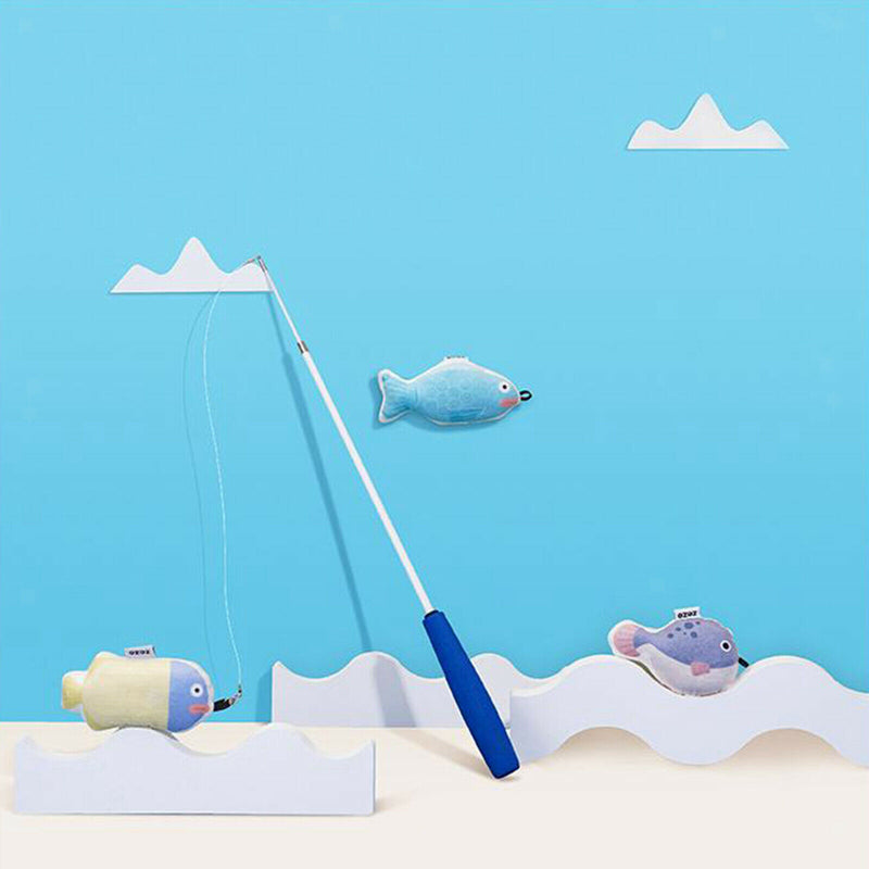 Catnip Filled Cat Toys Fishing Cat Teaser Wand Exerciser Training Chasing A