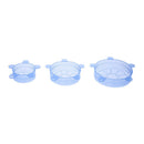 Reusable Silicone Stretch Lid Pan Bowl Pot Food Fresh Seal Cover (3x Round) A