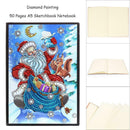 DIY Santa Claus Special Shaped Diamond Painting 50 Pages A5 Sketchbook Gift