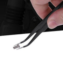 Anti-Static Stainless Steel Cosmetic Tweezer with Curve Head for Nail Art (