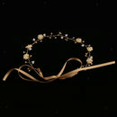 Charming Woman Bridal Flower Rhinestone Crown Tiara Headband Headpieces