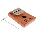 Mahogany African 17 Keys Kalimba Thumb Piano Hammer Cloth Bag for Gift Wood