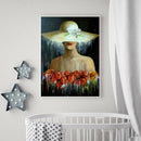 Girl 5D DIY Full Round Drill Diamond Painting Needlework Home Decor (B885) A