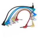 Set Of 6pcs 30CM 1FEET GUITAR PEDAL PATCH CABLE  6.35 JACK 1/4"