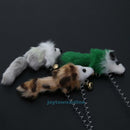 3Pcs Mini Plush Mouse Pet Cat Activity Toys Funny Playing Toys Bottom Sucker