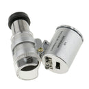 Portable 60x Handheld Mini Pocket Microscope Loupe Jeweler Magnifier With LED