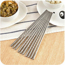 5 Pairs Portable Stainless Steel Chopsticks Chinese Food Necessary Chopsticks