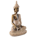 2 Pieces Sandstone Meditation Buddha Statue Hand Carved Wealth Artist Luck Hindu