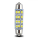 10X 41mm Festoon LED 3528 12SMD Light Bulb White Car Interior Dome Map Door Lamp