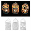 Hollow Candle Holder Tealight Candlestick Hanging Lantern Birds Cage Decor 3C