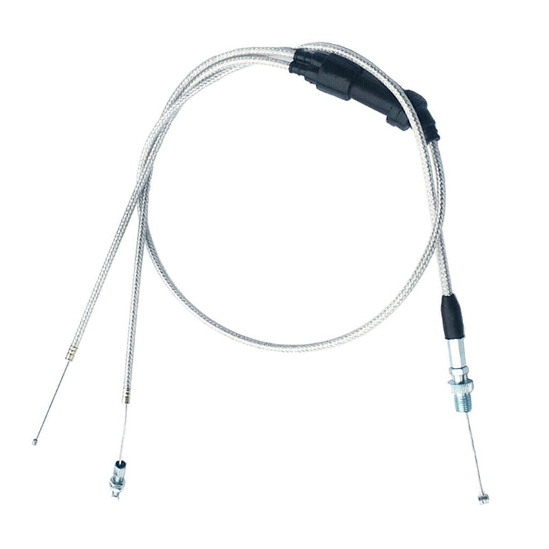 2X Dirt Bike Dual Throttle Grip Cable Wire For