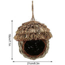 2X(Bird Nest Handmade Woven Straw Bird Cage Parrot Nesting Hanging Breeding