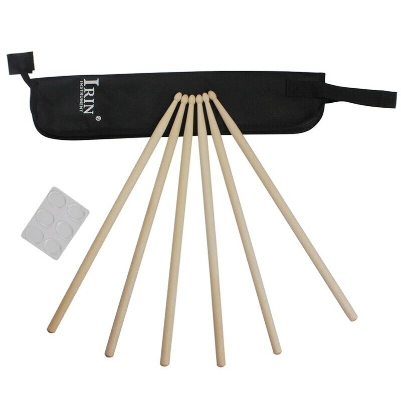 Drum Set Accessories 6Pcs Nylon Drum Sticks + 6Pcs Drum Damper Gel Pads Muf