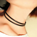Retro Gothic Necklace Leather Chain Women's Charm Pendant Bib Choker Cord  H7