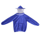 Beekeeping Bee Keeping Jacket Veil Protecting Suit Smock Equipment Tool Blue